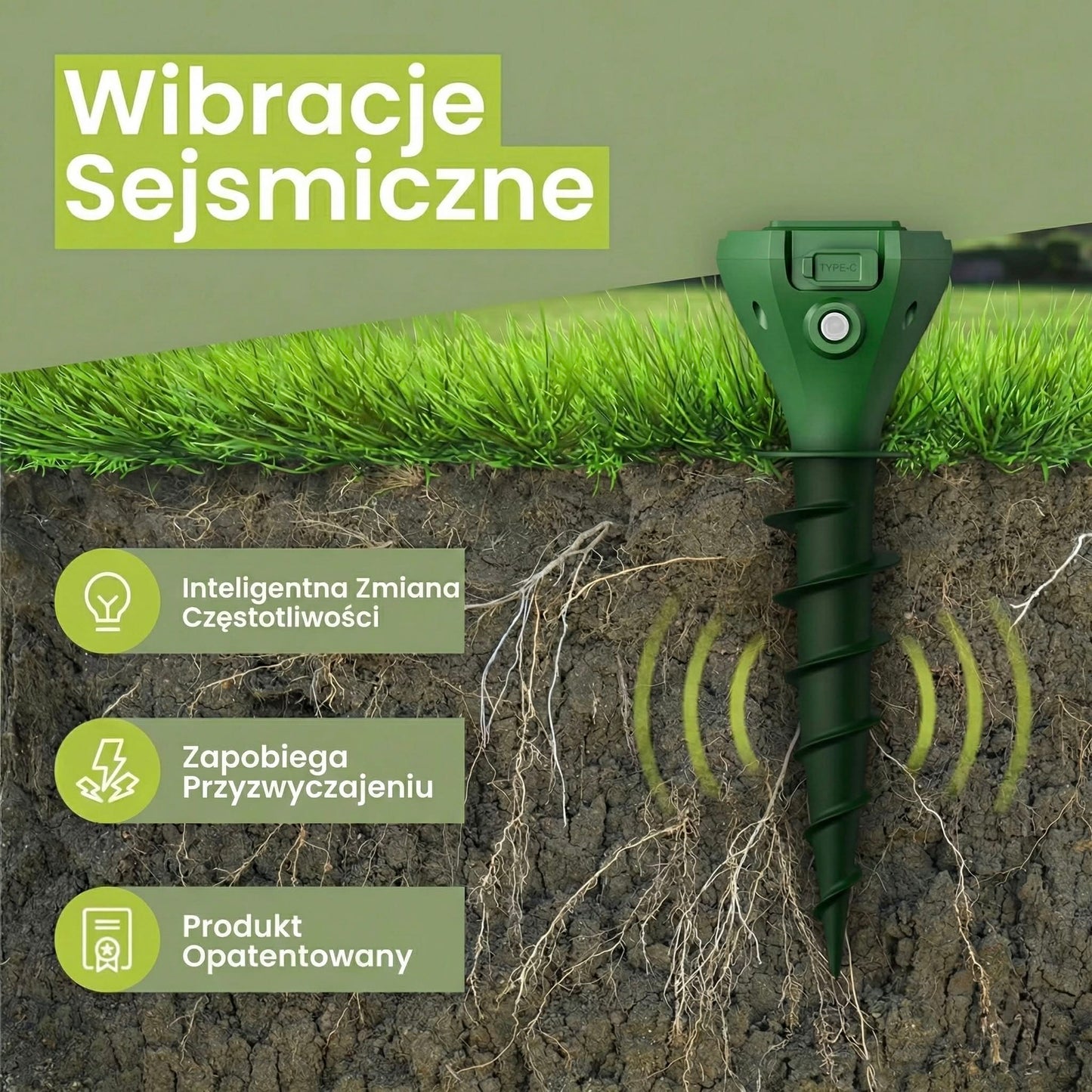AntyKret – Solarny odstraszacz kretów