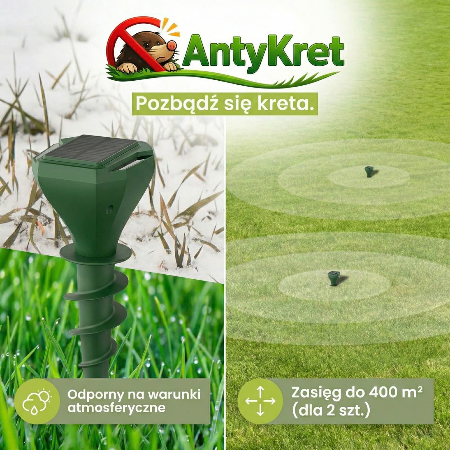 AntyKret – Solarny odstraszacz kretów